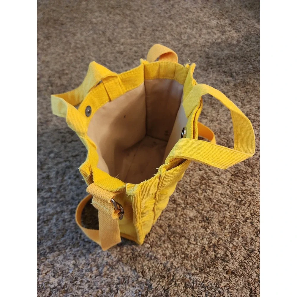 Letu The Crimie Yellow Corduroy Mini Tote Bag Crossbody Handbag